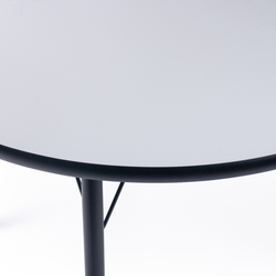 Bintiva Activity Table 36" Round Black Edge - Black Legs Adjusts 21" - 30"