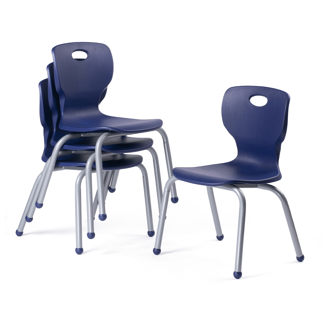 Bintiva NAAR Chair Series - Stacking School Chair 18" Height with Self Level Glides - SchoolOutlet
