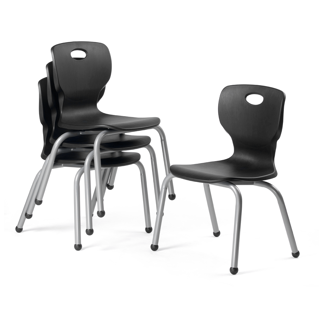 Bintiva NAAR Chair Series - Stacking School Chair 18" Height with Self Level Glides - SchoolOutlet