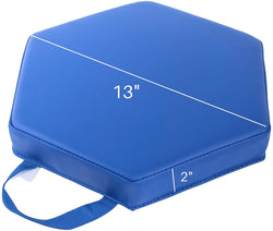 Bintiva Set of 6 Hexagon Vinyl Floor Cushions - 13 in