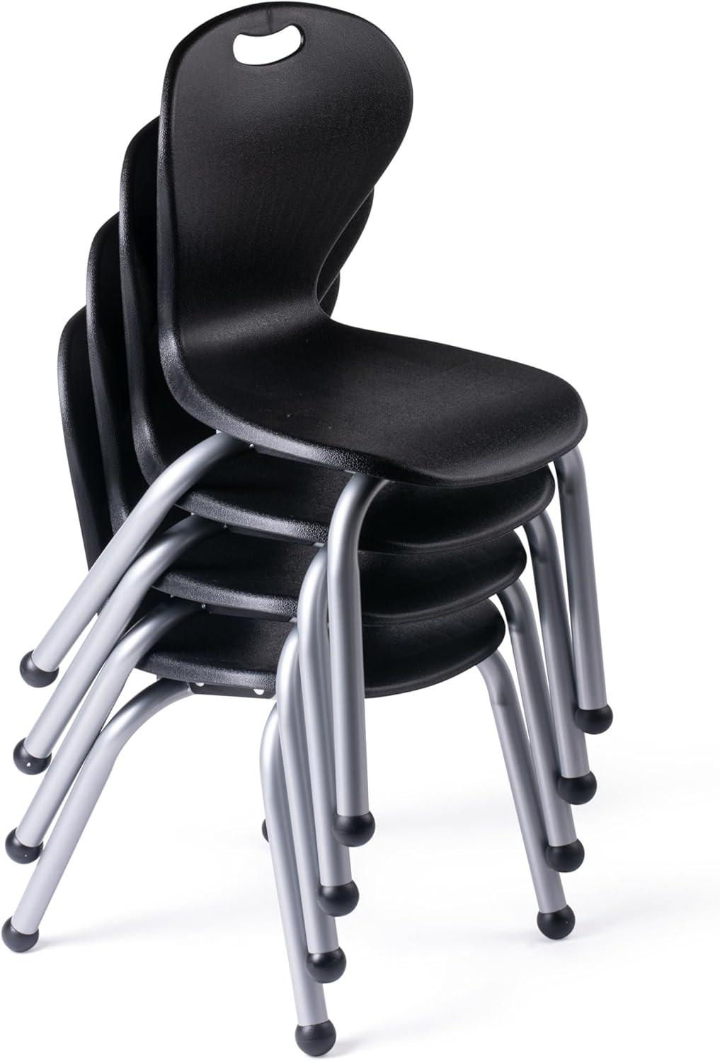 Bintiva ZUUL Stackable Chair Series - School Chair 12" Height with Ball Glides - SchoolOutlet