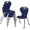 Bintiva ZUUL Stackable Chair Series - School Chair 12" Height with Ball Glides - SchoolOutlet