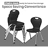 Bintiva ZUUL Stackable Chair Series - School Chair 12" Height with Ball Glides - SchoolOutlet