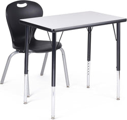 Bintiva ZUUL Stackable Chair Series - School Chair 18" Height with Self Level Glides