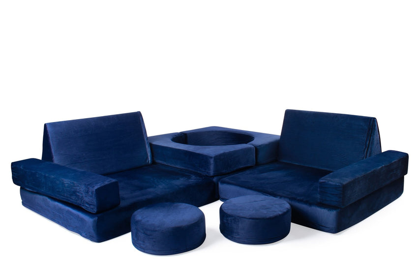 Bintiva Modular Children’s Sofa Set (SC - MODSOFA - BLU - BT) - SchoolOutlet