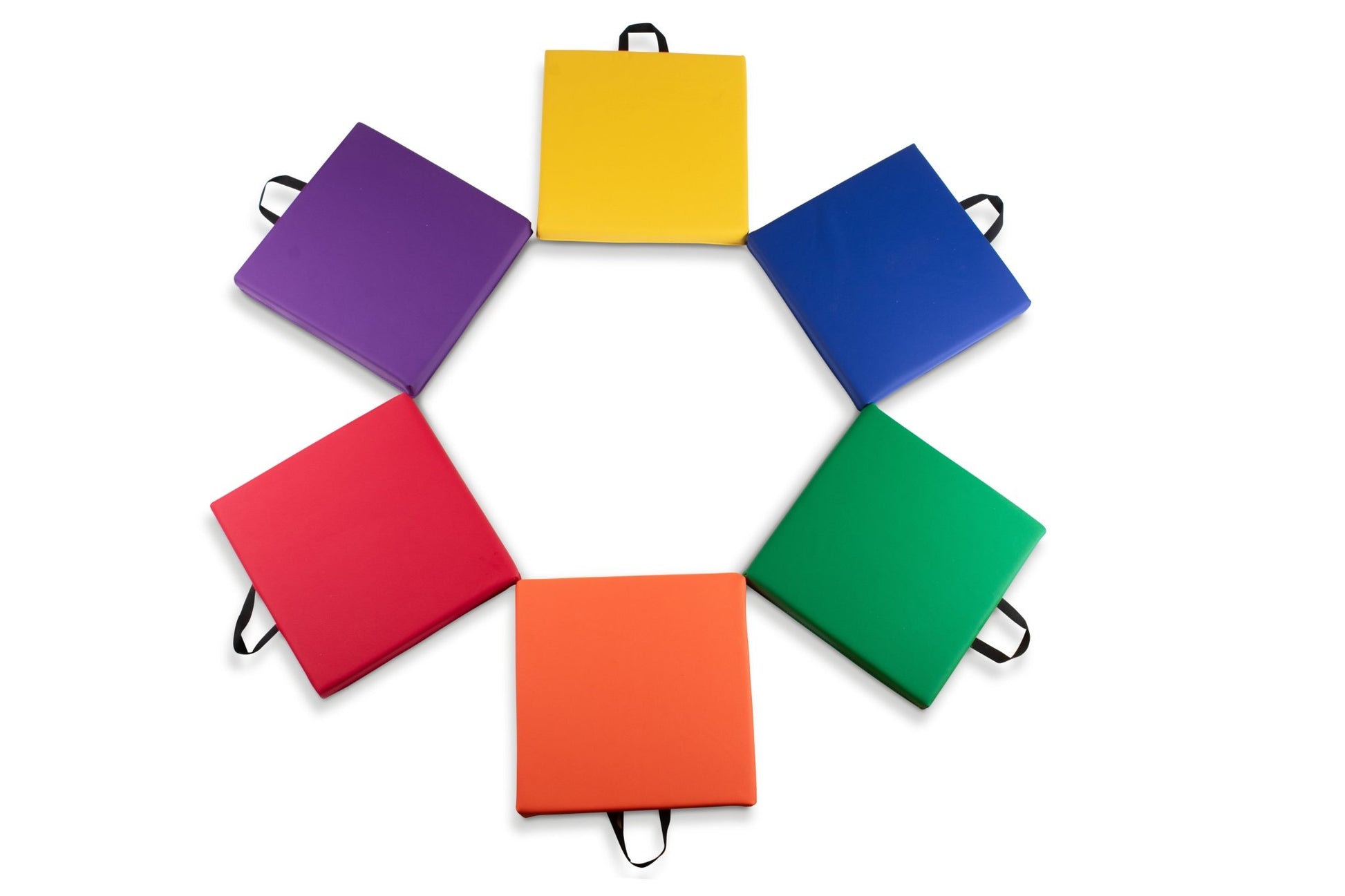 Bintiva Set of 6 Square Vinyl Floor Cushions - SchoolOutlet