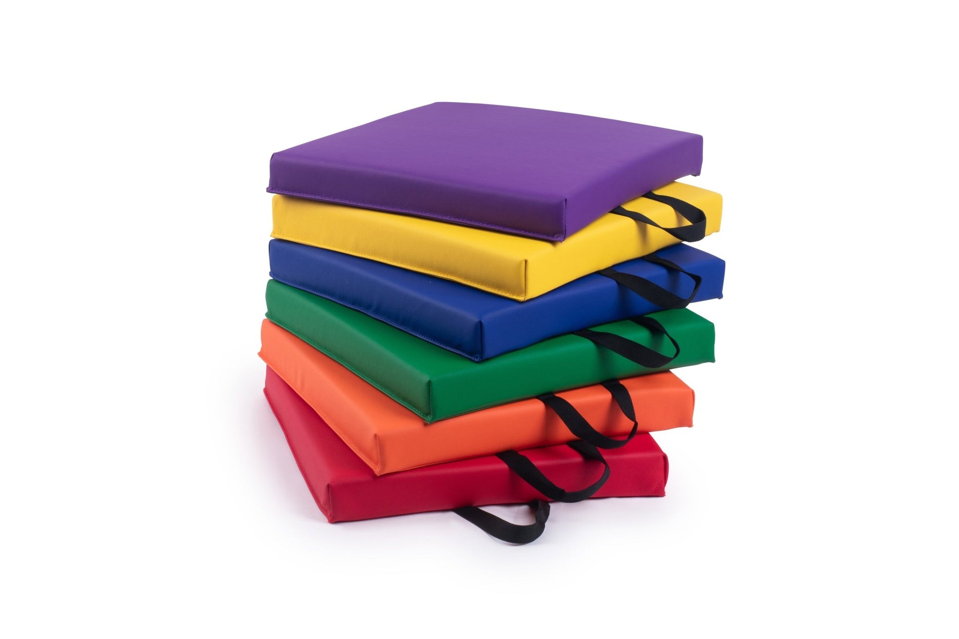 Bintiva Set of 6 Square Vinyl Floor Cushions - SchoolOutlet