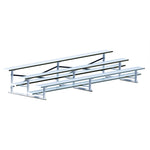Jaypro Sports Bleacher - 3 Row - Single Foot Plank, Aluminum & Steel Bleachers - 15' L (BLCH-3)