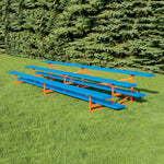 Jaypro Sports Bleacher - 3 Row - Single Foot Plank, All Aluminum Bleachers, Powder Coated - 15' L (BLCH-3ALPC)
