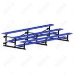 Jaypro Sports Bleacher - 3 Row - Tip & Roll, Single Foot Plank, Powder Coated - 15' L (BLCH-3TRGPC)