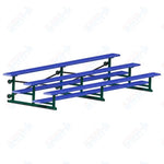 Jaypro Sports Bleacher - 3 Row - Tip & Roll, Single Foot Plank, Powder Coated - 15' L (BLCH-3TRGPC)