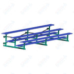 Jaypro Sports Bleacher - 3 Row - Tip & Roll, Single Foot Plank, Powder Coated - 15' L (BLCH-3TRGPC)