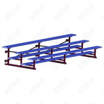 Jaypro Sports Bleacher - 3 Row - Tip & Roll, Single Foot Plank, Powder Coated - 15' L (BLCH-3TRGPC)
