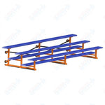 Jaypro Sports Bleacher - 3 Row - Tip & Roll, Single Foot Plank, Powder Coated - 15' L (BLCH-3TRGPC)