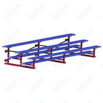 Jaypro Sports Bleacher - 3 Row - Tip & Roll, Single Foot Plank, Powder Coated - 15' L (BLCH-3TRGPC)