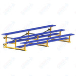 Jaypro Sports Bleacher - 3 Row - Tip & Roll, Single Foot Plank, Powder Coated - 15' L (BLCH-3TRGPC)