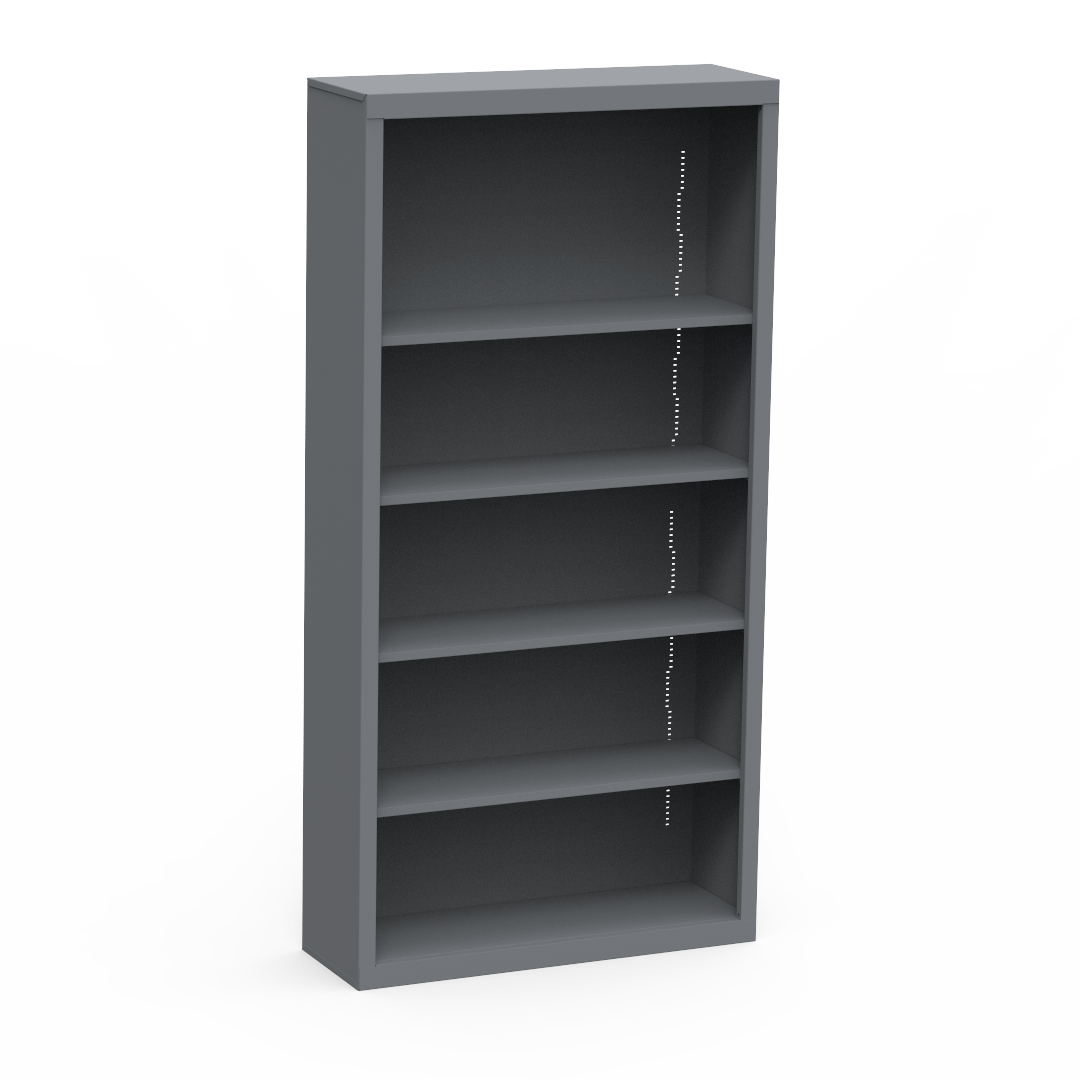 Virco 72" Metal Bookcase with Five Shelves 36"W x 12"D x 72"H (BOOKCASE-BCM3672)