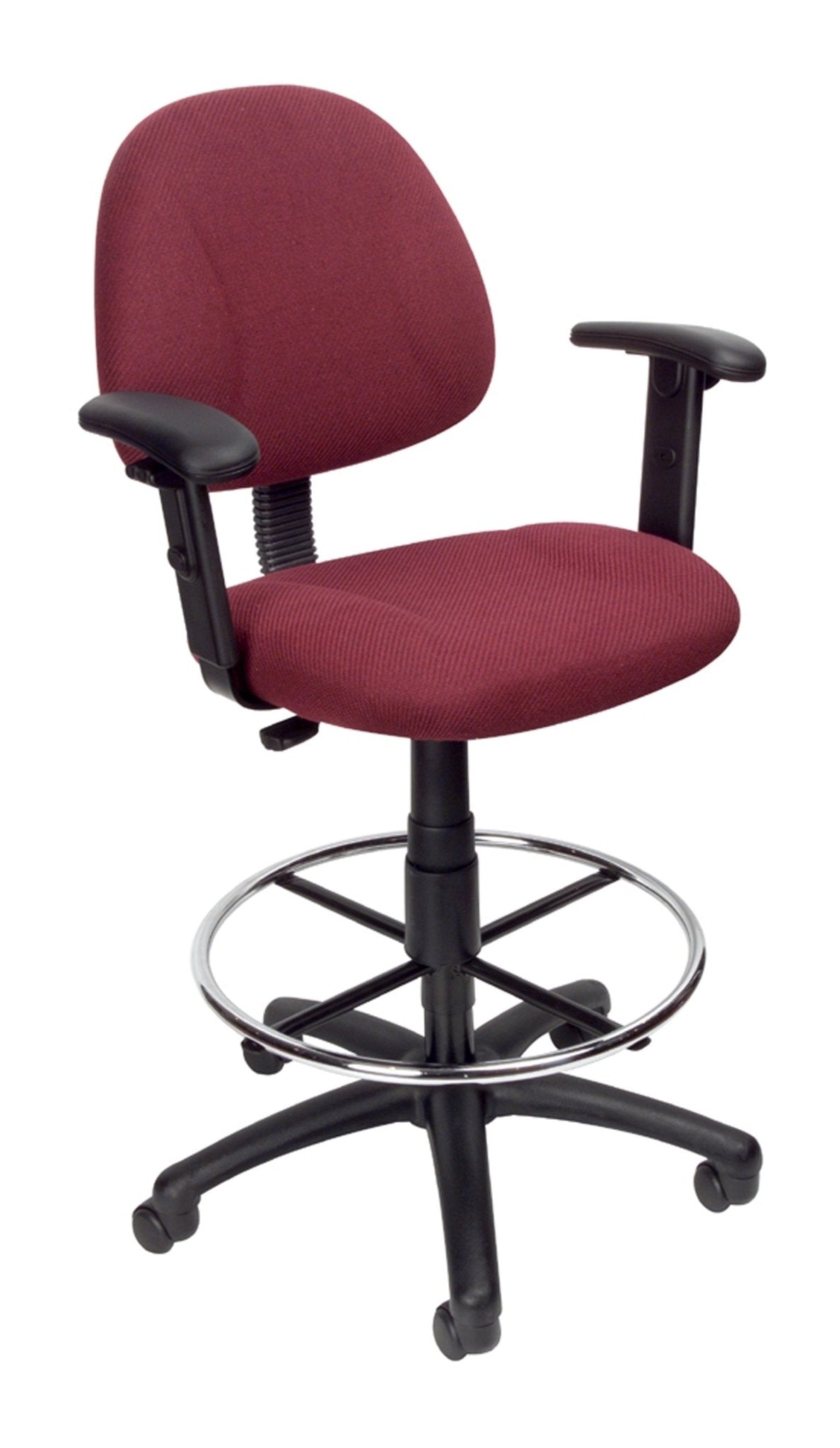 Boss Drafting Stool with Footring and Adjustable Arms (B1616) - SchoolOutlet
