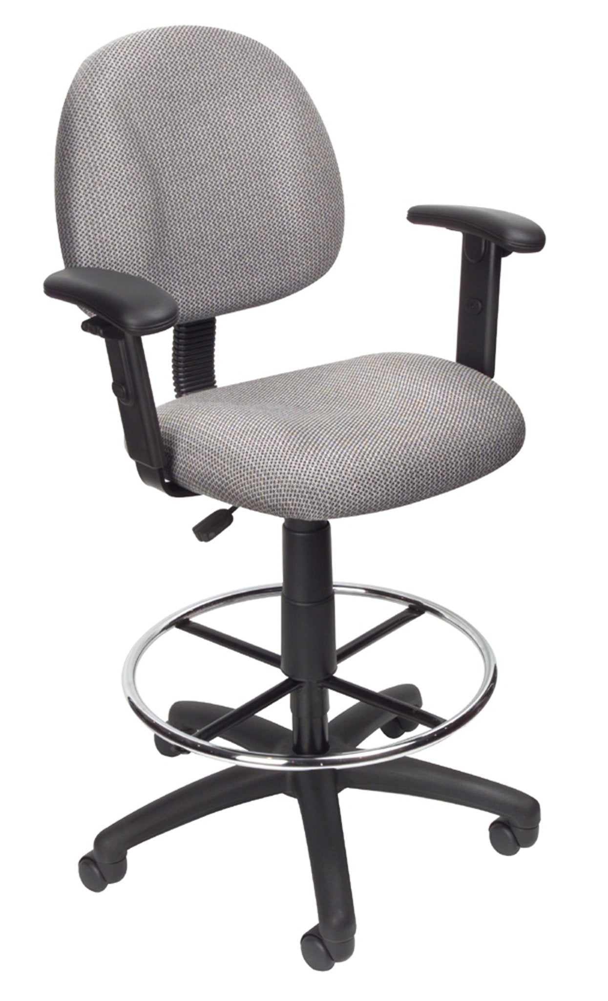Boss Drafting Stool with Footring and Adjustable Arms (B1616) - SchoolOutlet