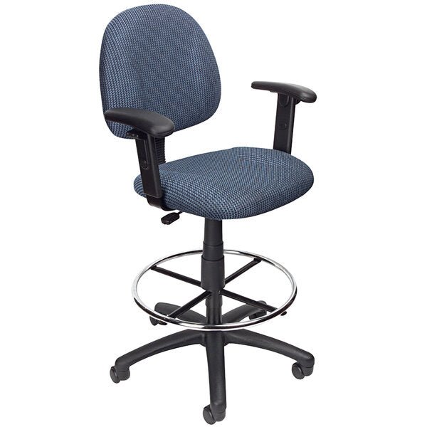 Boss Drafting Stool with Footring and Adjustable Arms (B1616) - SchoolOutlet