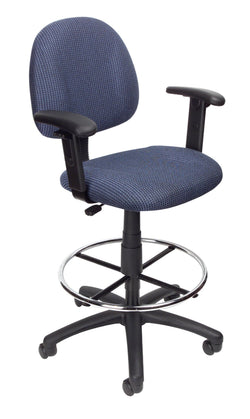 Boss Drafting Stool with Footring and Adjustable Arms (B1616)