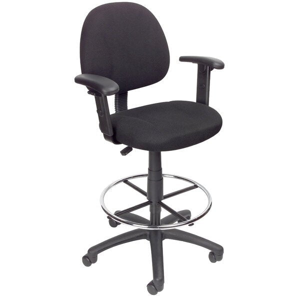 Boss Drafting Stool with Footring and Adjustable Arms (B1616) - SchoolOutlet