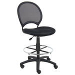 Boss Mesh Drafting Stool, Black (B16215) - SchoolOutlet