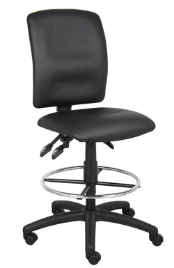 Boss LeatherPlus Multi-Function Drafting Stool, Black (B1645)