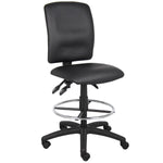 Boss LeatherPlus Multi - Function Drafting Stool, Black (B1645) - SchoolOutlet
