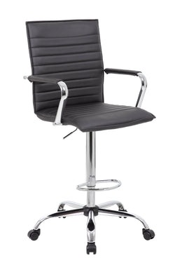 Boss Vinyl Ribbed Drafting Stool (B16533C)