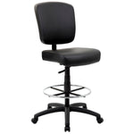 Boss CaressoftPlus Heavy - Duty Oversized Drafting Stool, Black (B1680) - SchoolOutlet