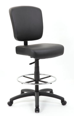 Boss CaressoftPlus Heavy-Duty Oversized Drafting Stool, Black (B1680)