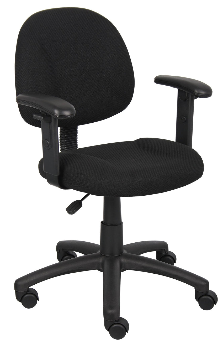 Boss Tweed Perfect Posture Deluxe Office Task Chair with Adjustable Arms (B316) - SchoolOutlet
