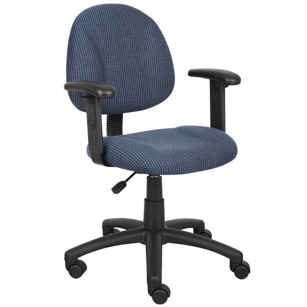 Boss Tweed Perfect Posture Deluxe Office Task Chair with Adjustable Arms (B316) - SchoolOutlet