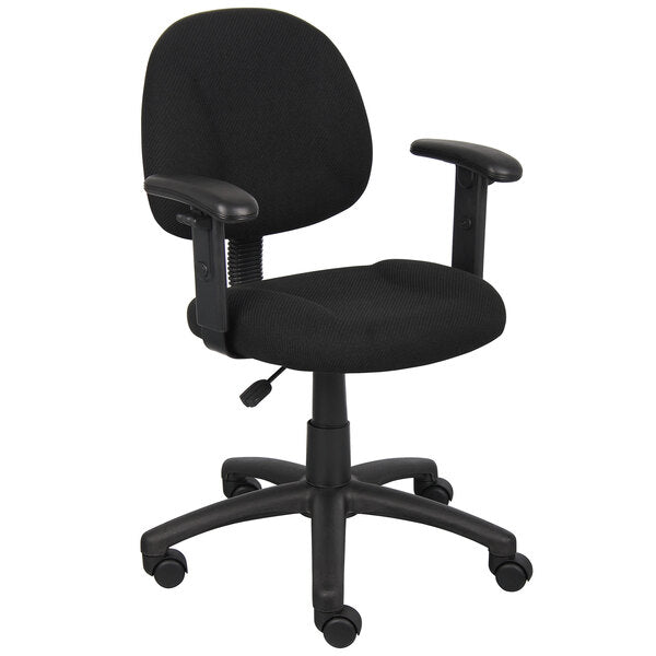 Boss Tweed Perfect Posture Deluxe Office Task Chair with Adjustable Arms (B316) - SchoolOutlet