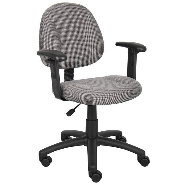 Boss Tweed Perfect Posture Deluxe Office Task Chair with Adjustable Arms (B316) - SchoolOutlet