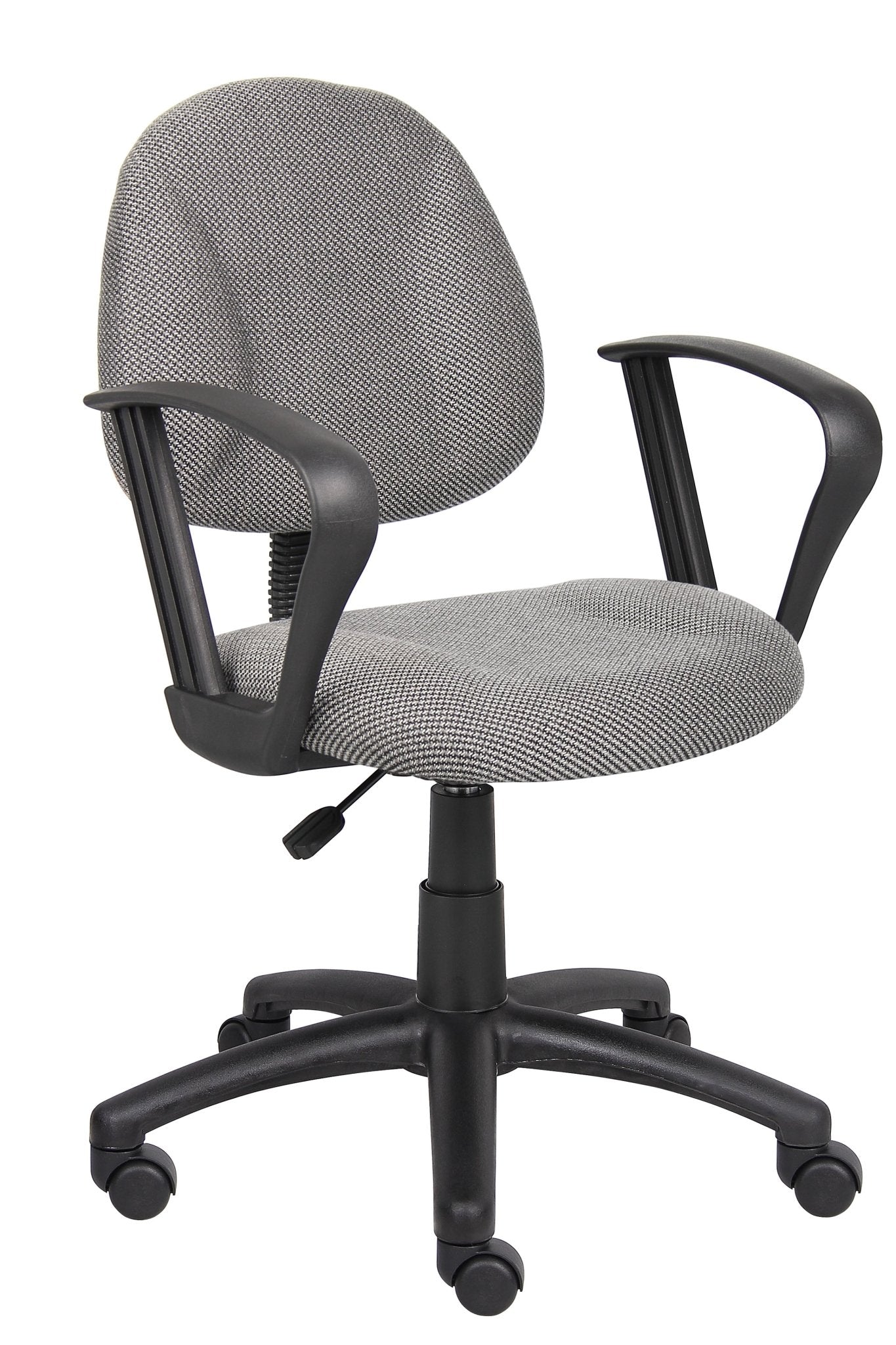 Boss Tweed Perfect Posture Deluxe Office Task Chair with Loop Arms (B317) - SchoolOutlet