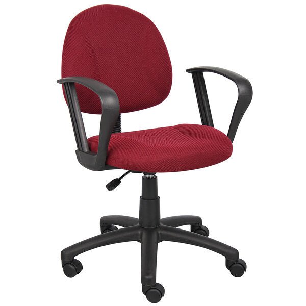 Boss Tweed Perfect Posture Deluxe Office Task Chair with Loop Arms (B317) - SchoolOutlet