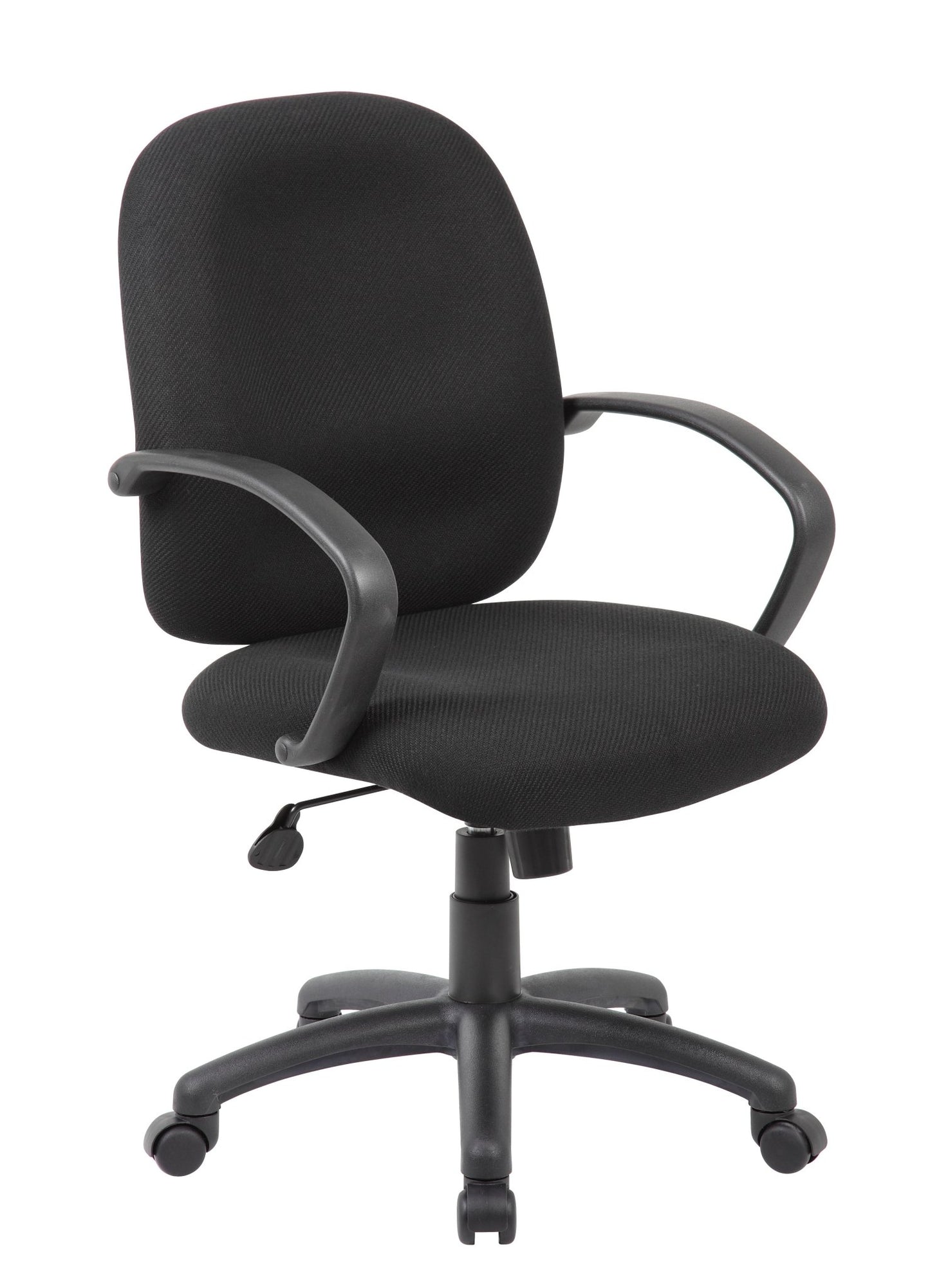 Boss Executive Tweed Ergonomic Budget Task Chair, Black (B500) - SchoolOutlet