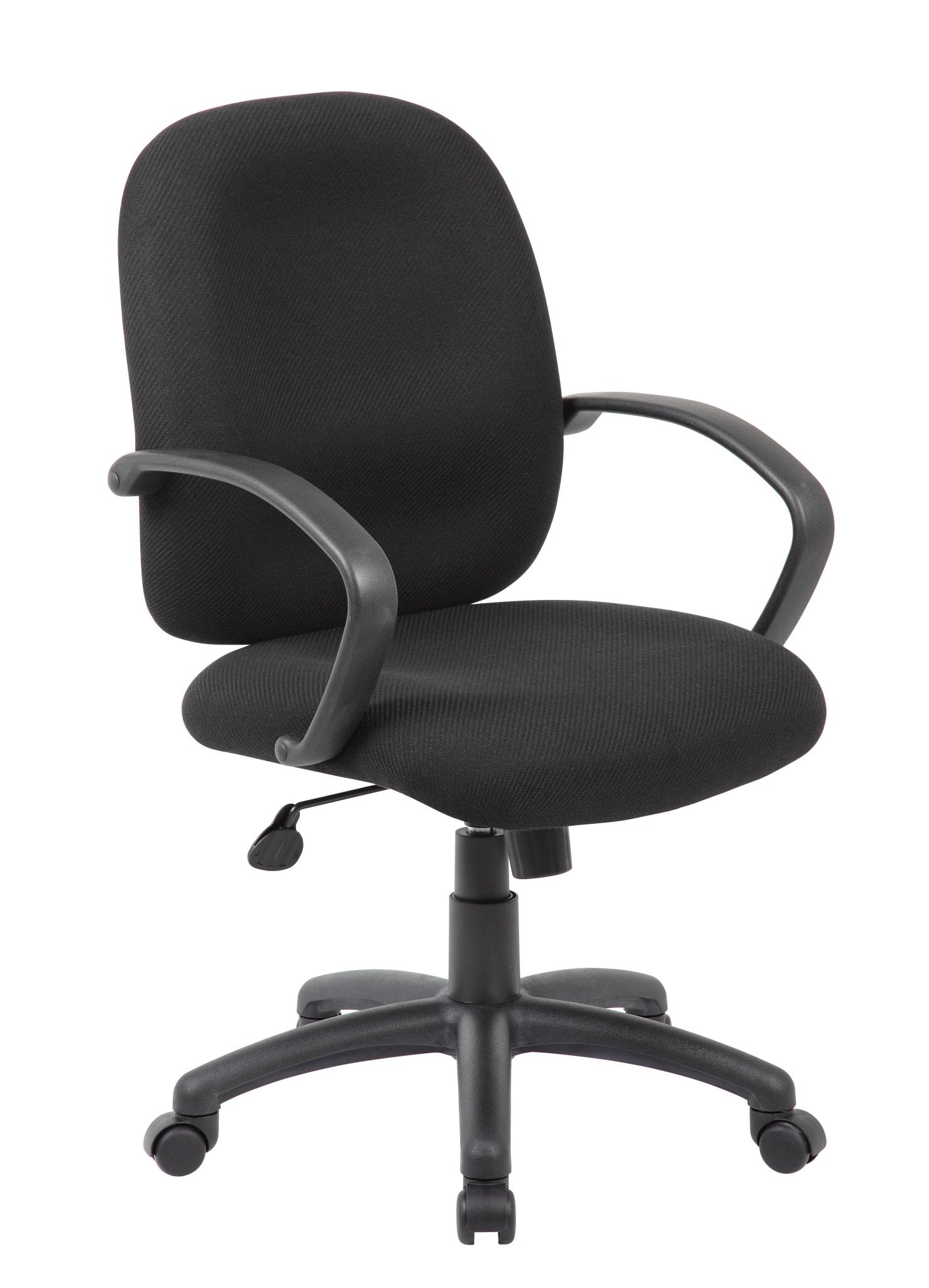 Boss Executive Tweed Ergonomic Budget Task Chair, Black (B500) - SchoolOutlet