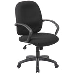 Boss Executive Tweed Ergonomic Budget Task Chair, Black (B500) - SchoolOutlet
