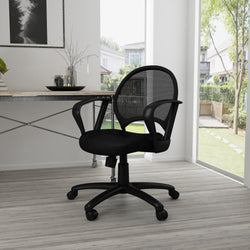 Boss Mesh Chair with Loop Arms, Black (B6217)