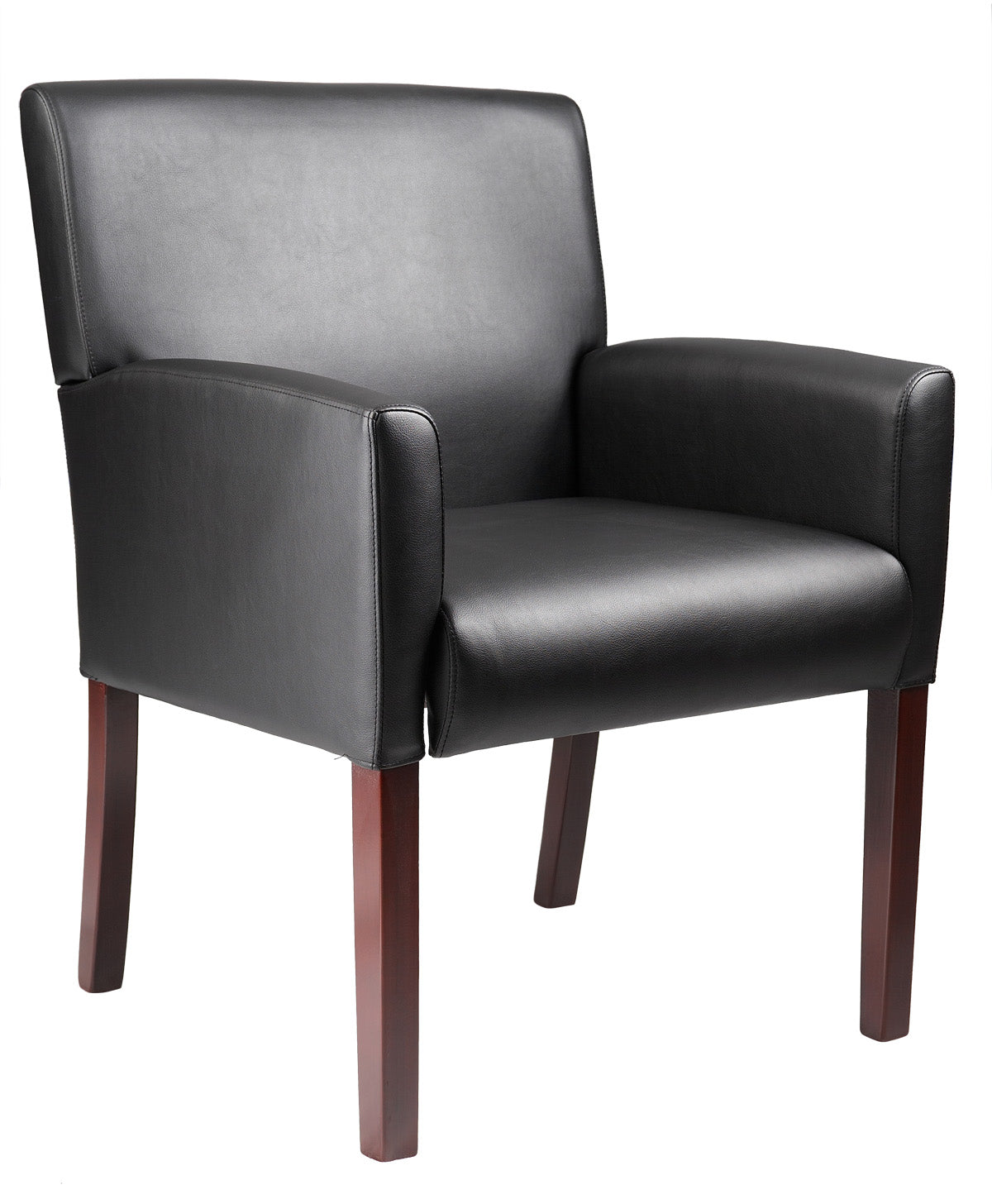 Boss Box Arm guest, accent or dining chair, Black (B629M) - SchoolOutlet