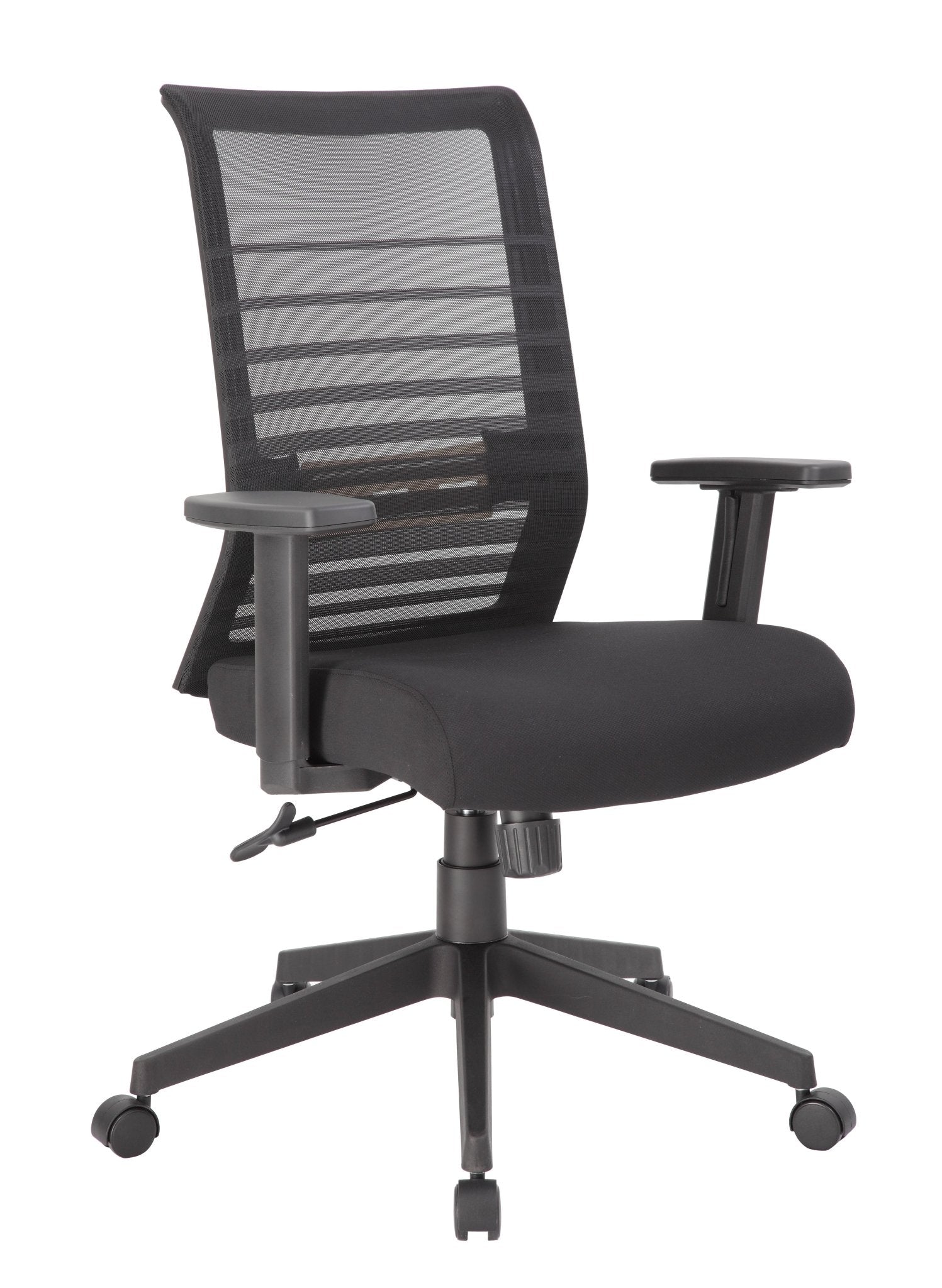 Boss Mesh Task Chair with Synchro - Tilt Mechanism, Black (B6566) - SchoolOutlet
