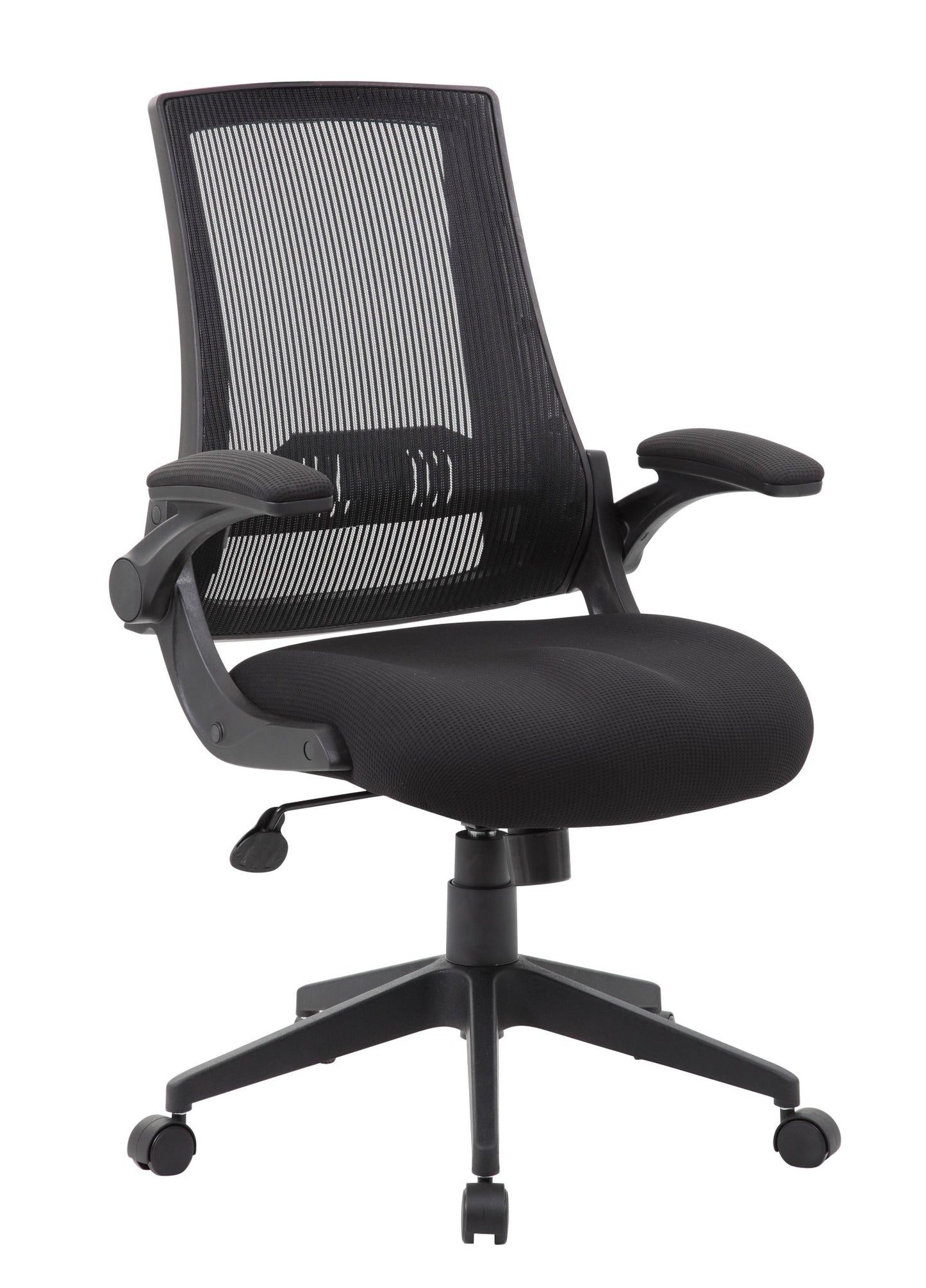 Boss Mesh Flip Arm Task Chair, Black (B6776) - SchoolOutlet