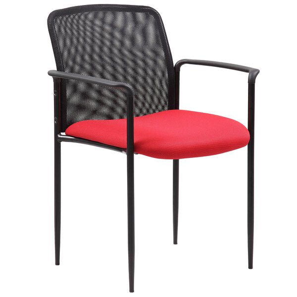 Boss Mesh Stackable Guest Chair with Arms (B6909) - SchoolOutlet
