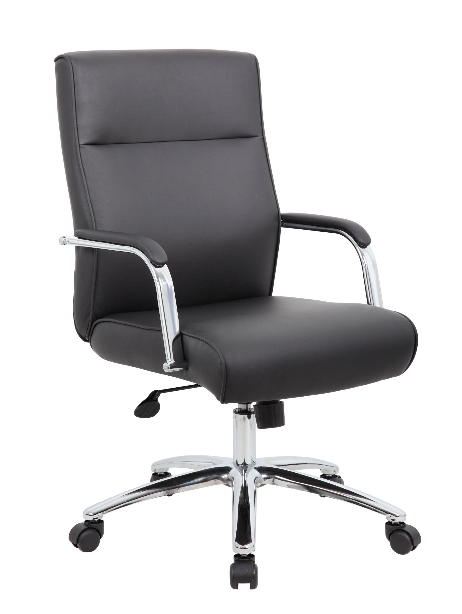 Boss Executive Black CaressoftPlus Conference Chair (B696C) - SchoolOutlet