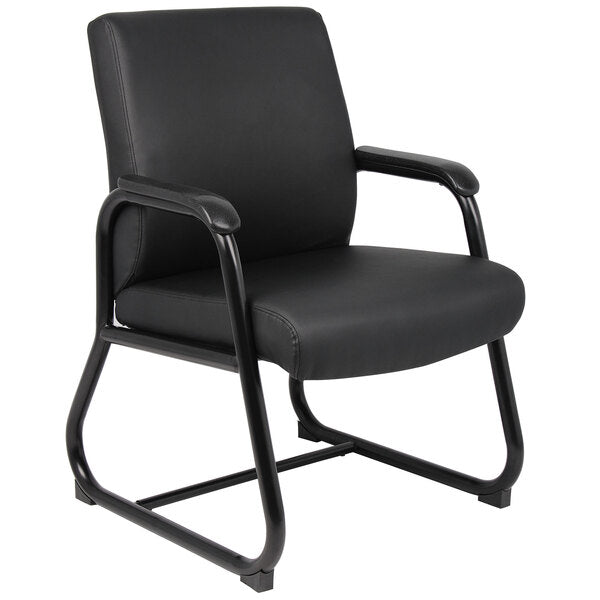 Boss Heavy Duty Caressoft Guest Chair, Black (B709) - SchoolOutlet
