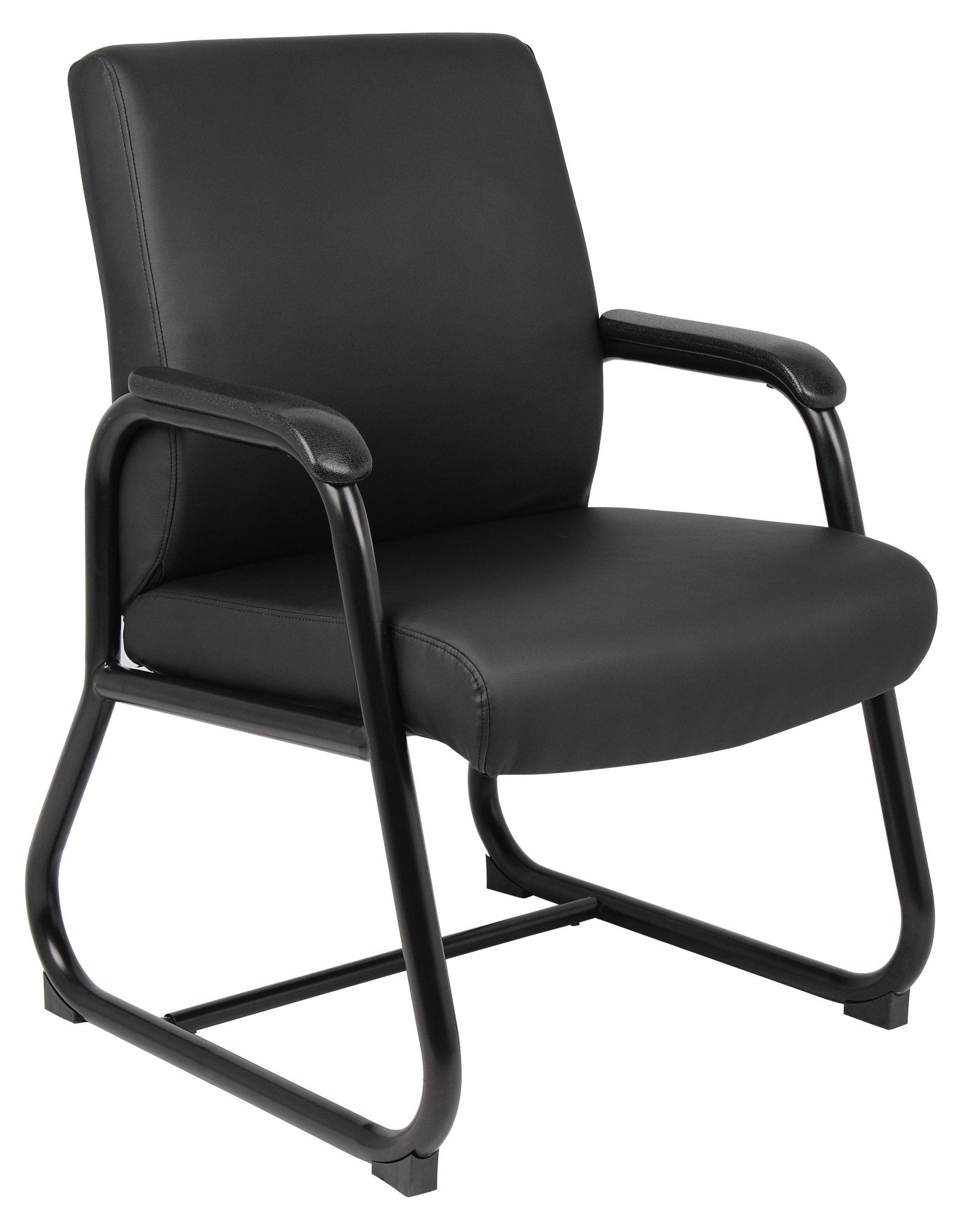 Boss Heavy Duty Caressoft Guest Chair, Black (B709) - SchoolOutlet