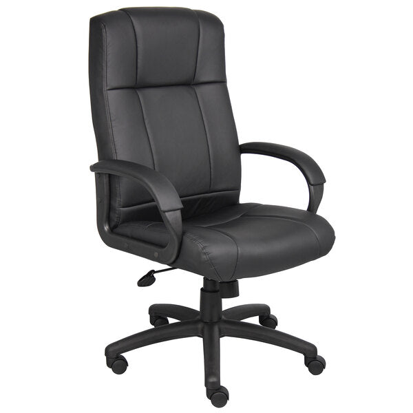 Boss CaressoftPlus Executive High Back Chair, Black (B7901) - SchoolOutlet